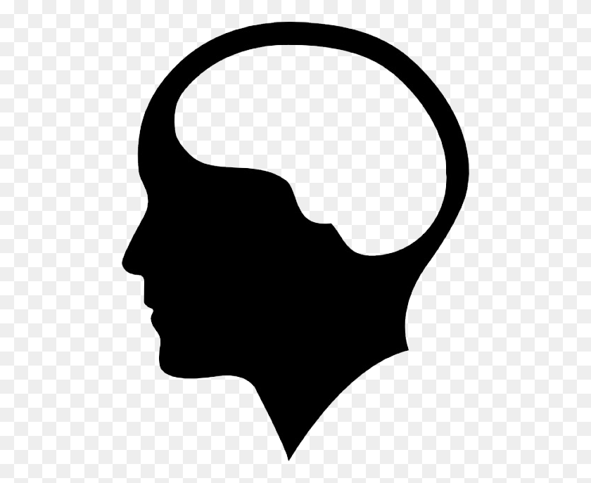 495x627 Head Brain Silhouette, Face, Label HD PNG Download