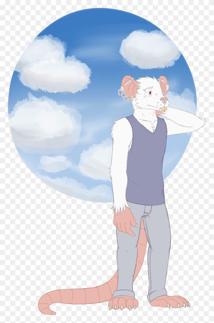 1331x2061 Head In The Clouds Illustration, Nature, Outdoors, Person HD PNG Download