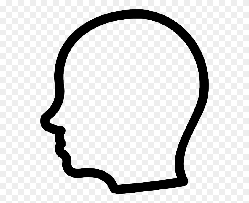 571x627 Head Outline, Clothing, Apparel, Hat HD PNG Download