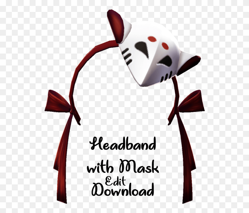 544x656 Headband Clipart Ninja Mask Mmd Dl, Flower, Plant, Blossom HD PNG Download