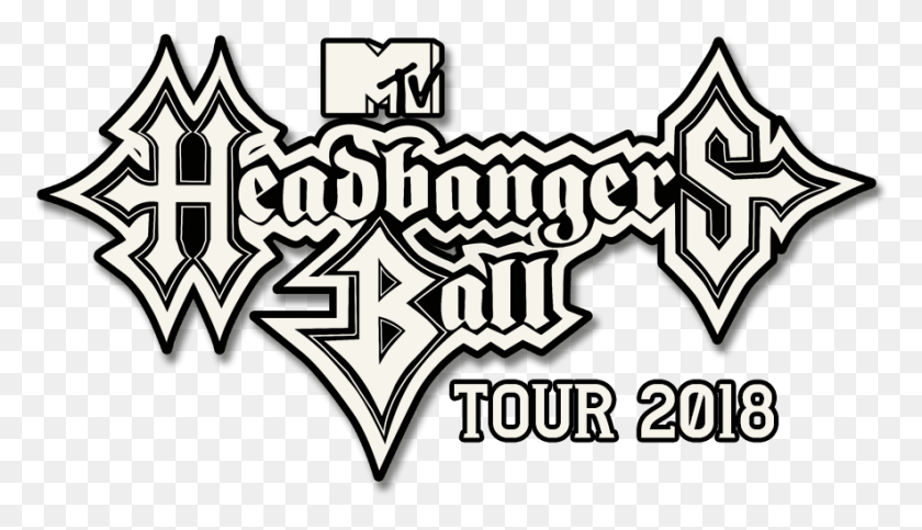 884x480 Headbangers Ball Tour 2018, Texto, Alfabeto, Etiqueta Hd Png