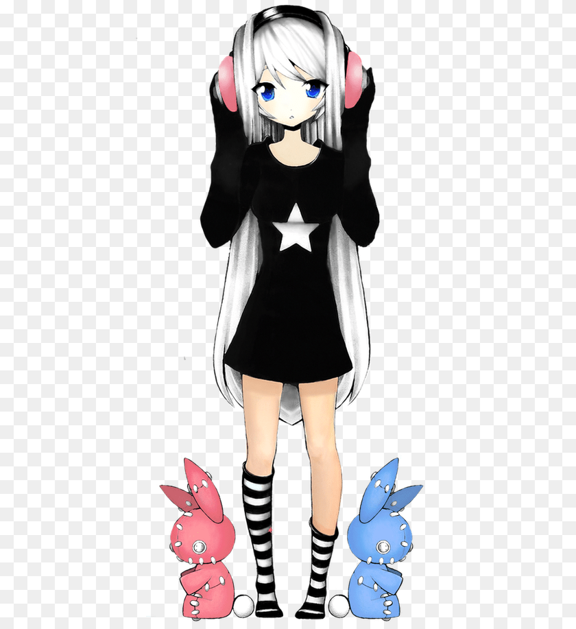 Headphones Anime Anime Art, Book, Publication, Comics, Person Sticker PNG