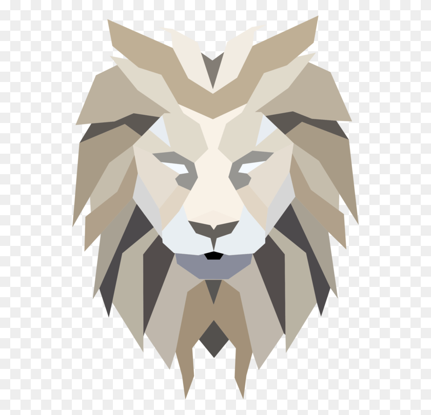 558x750 Голова Льва Среднего Размера Кошачья Морда Низкополигональная, Млекопитающее, Животное Hd Png Скачать