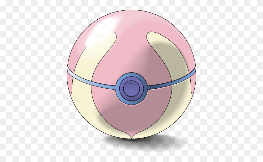 415x459 Heal Ball By Oykawoo D86assw Pokemon Ball Heal, Sphere, Helmet, Clothing HD PNG Download