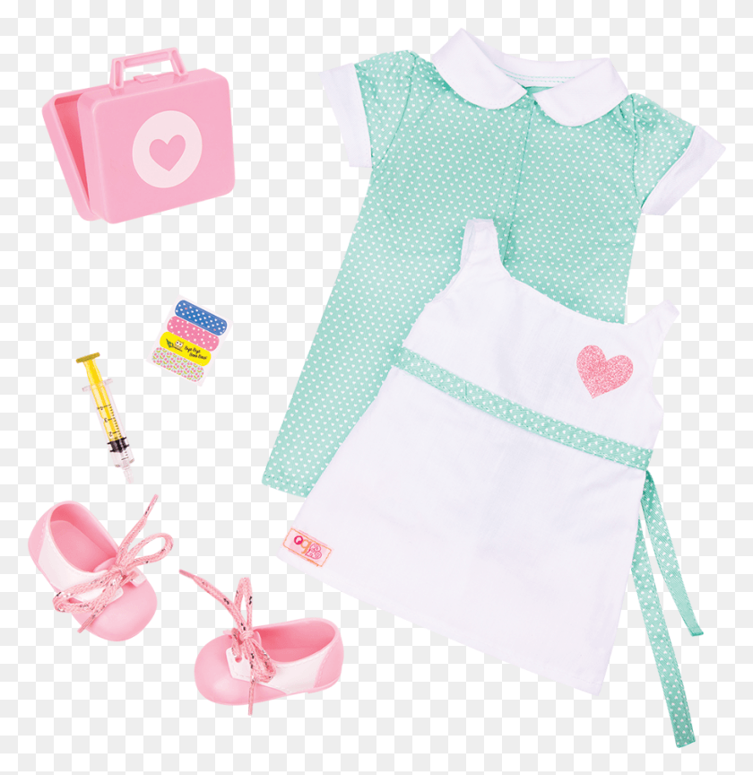 906x934 Healing Hearts Retro Nurse Outfit For 18 Inch Dolls Paper, Clothing, Apparel, Dress HD PNG Download