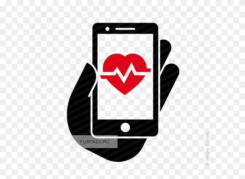 620x553 Health Apps Logo Techsparkco Phone In Hand Icon, Label, Text, Heart HD PNG Download