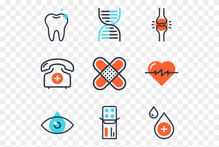 529x505 Healthcare And Medicine Vector Icons Vector Free, Text, Poster, Advertisement HD PNG Download