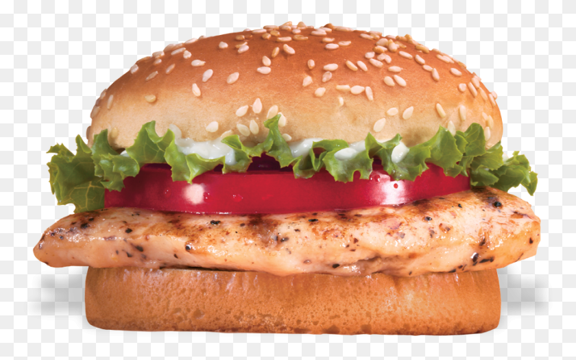 890x531 Hamburguesa De Filete De Pollo A La Parrilla De Comida Rápida Más Saludable, La Comida, Pan Hd Png