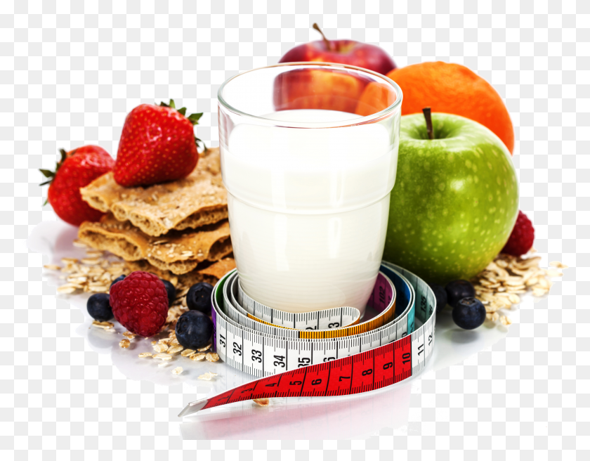 4604x3521 Healthy Diet Health Frutas Vaso De Leche HD PNG Download