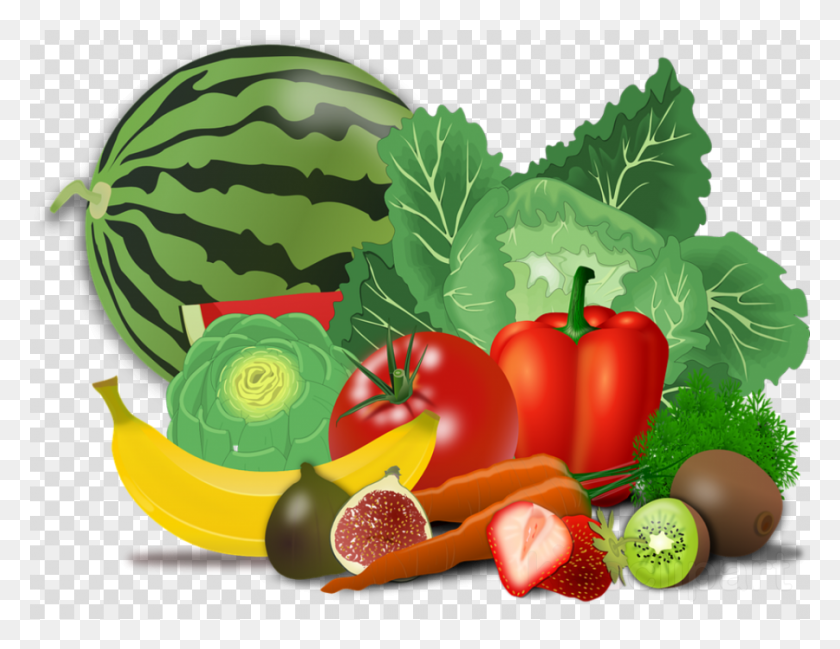900x680 Comida Saludable De Dibujos Animados Clipart Comida Chatarra Hamburguesa, Planta, Alimentos, Fruta Hd Png