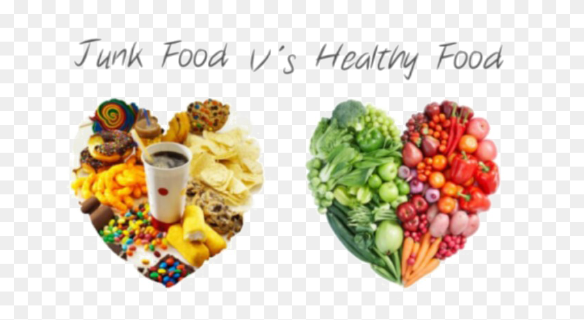 746x401 Healthy Food Photo Healthy Vs Unhealthy Food, Plant, Text, Poster HD PNG Download