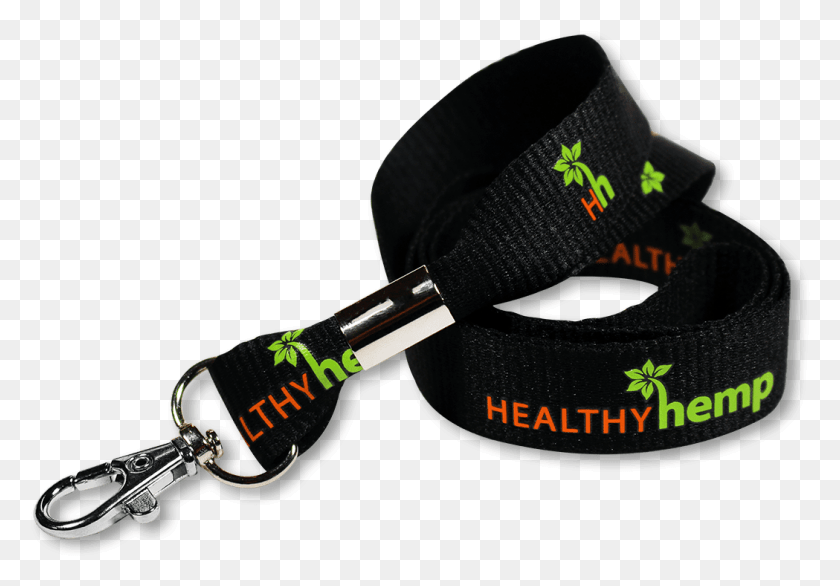 1049x708 Healthy Hemp Logo Lanyard Black Background With Colored Strap, Accessories, Accessory, Belt HD PNG Download