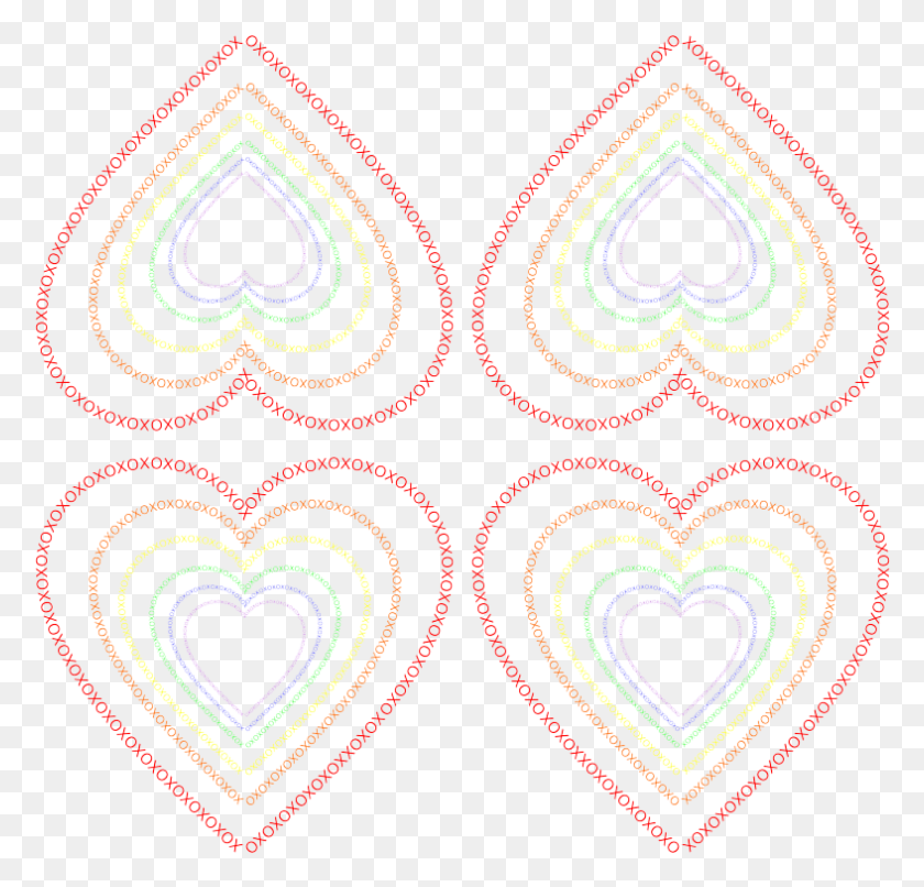 787x753 Heart, Rug, Triangle, Pattern HD PNG Download