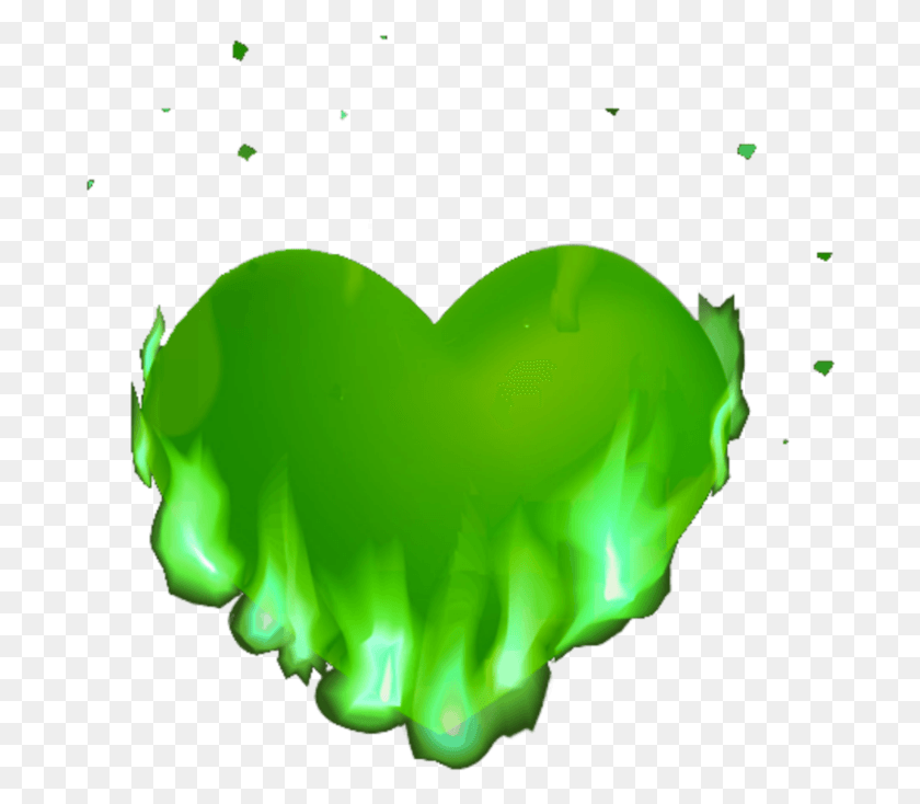 686x674 Descargar Png Corazón, Mano, Verde, Gráficos Hd Png