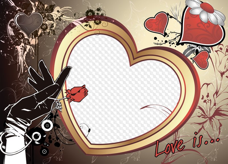 800x577 Heart And Rose Corazon Para Insertar Imagen, Graphics, Text HD PNG Download