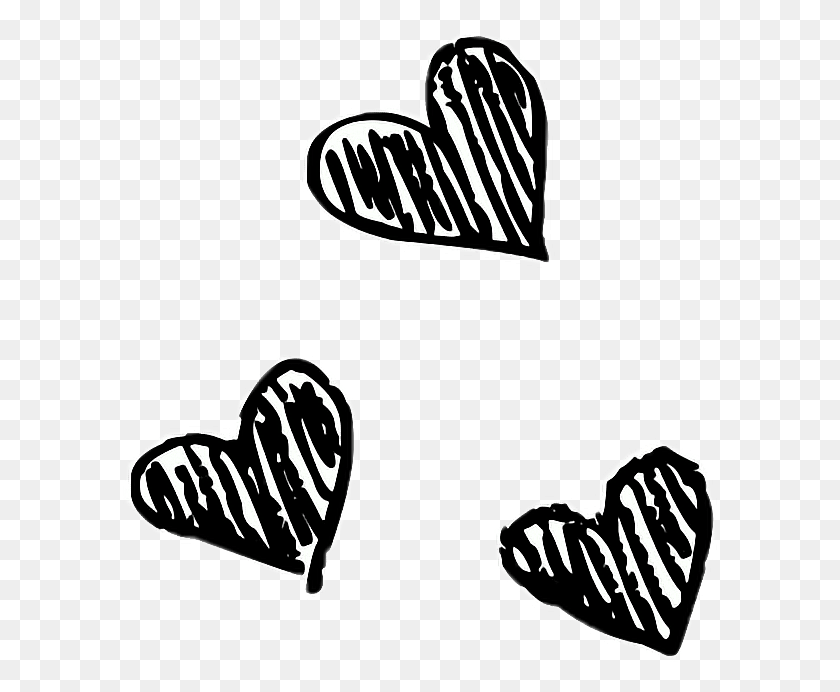 594x632 Heart Art Pencil Doodle Drawing Blackandwhite Overlays Picsart Overlays Tumblr, Hand, Fist, Stencil HD PNG Download