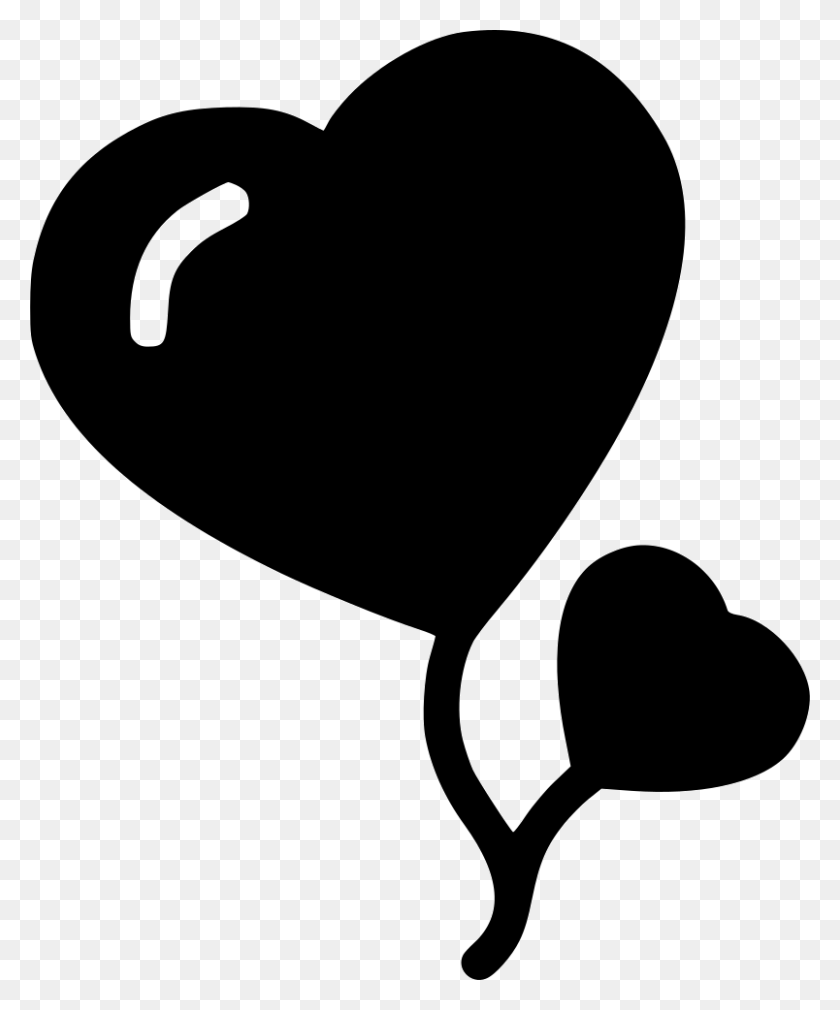 804x980 Heart Balloon Comments Heart, Stencil, Animal HD PNG Download