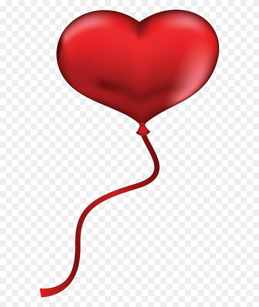 583x936 Heart Balloons High Quality Image Red Heart Balloon Clip Art, Ball HD PNG Download