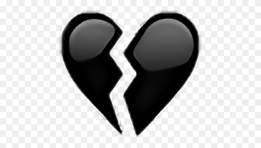 464x416 Heart Blackheart Black Tumblr Stuff Brokenheart Broken Red Heart Emoji, Hand, Stain HD PNG Download