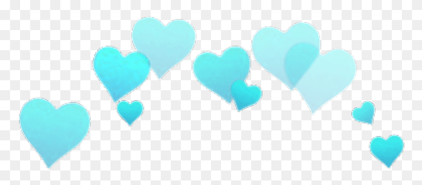 771x309 Heart Blue Blueheart Crown Heartcrown Blue Heart Emoji Crown, Cushion, Pillow, Rubber Eraser HD PNG Download