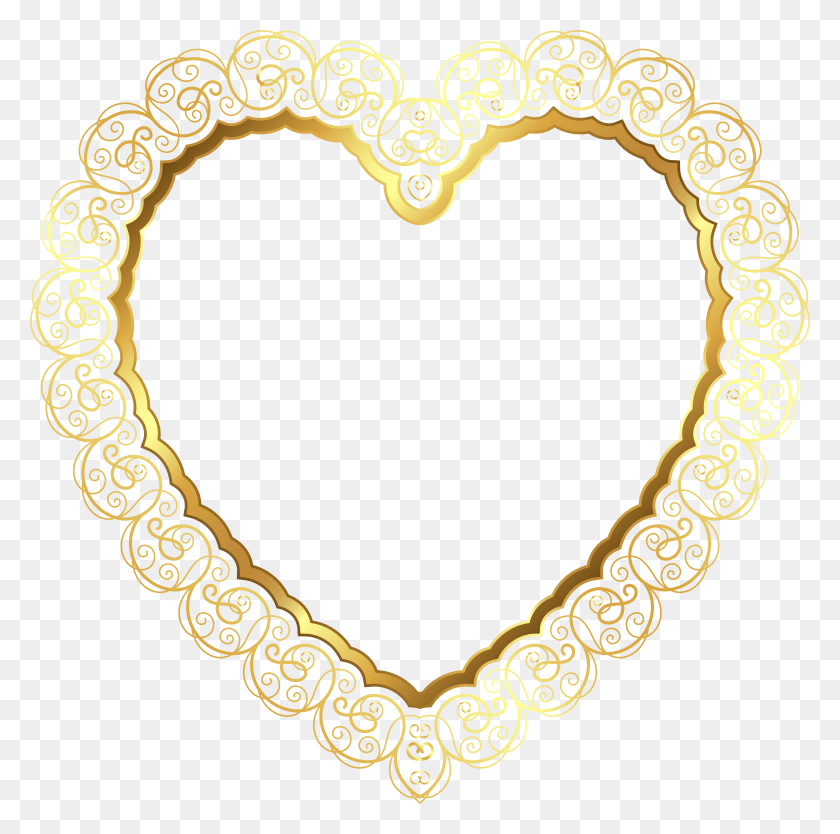 7944x7885 Heart Border, Heart, Oval HD PNG Download