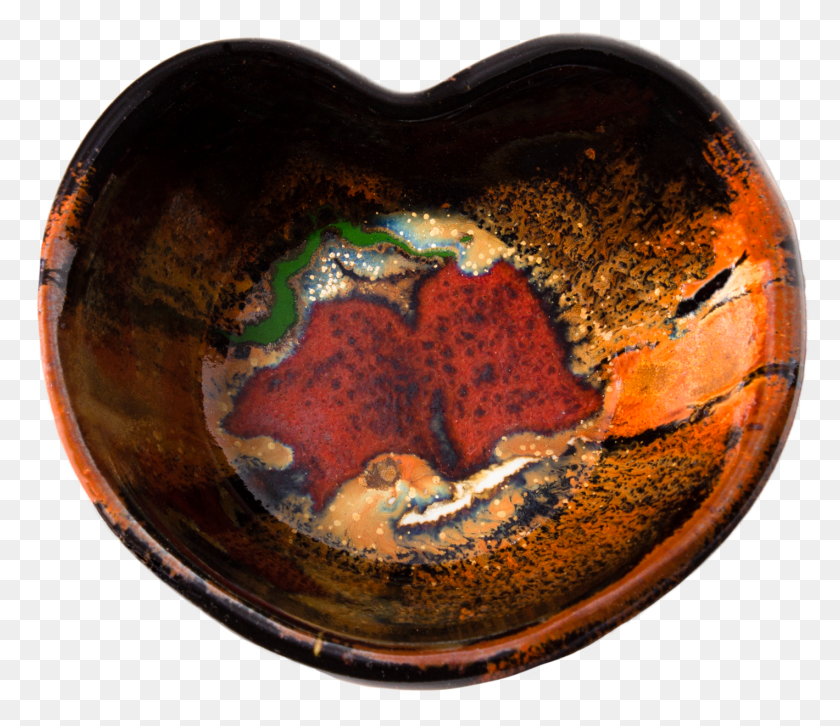 1420x1214 Heart Bowl Handmade Pottery Earth Tones And Red Overhead Heart, Sphere, Outer Space, Astronomy HD PNG Download