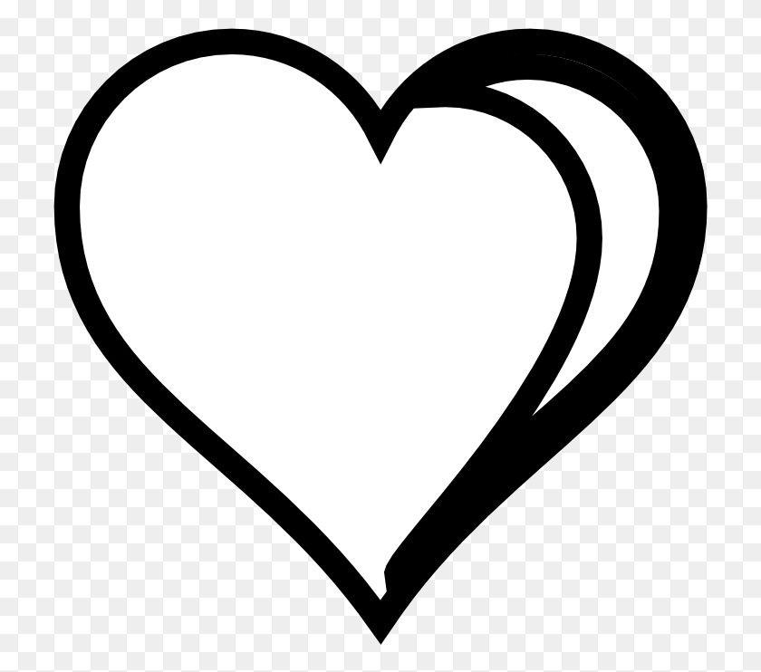 723x682 Heart Clipart Black And White Heart, Pillow, Cushion, Stencil HD PNG Download