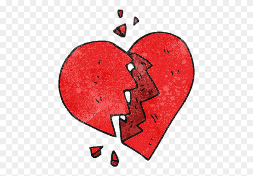 455x525 Heart Corazon Broken Roto Gebrochenes Herz Clipart, Etiqueta, Texto, Alfombra Hd Png