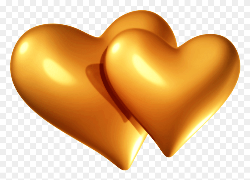 835x584 Heart Corazon Golden Gold Dorado Goldcolored Heart, Lamp, Cushion HD PNG Download