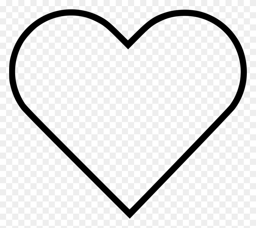 980x864 Heart Drawing At Getdrawings Black Heart Outline, Label, Text HD PNG Download