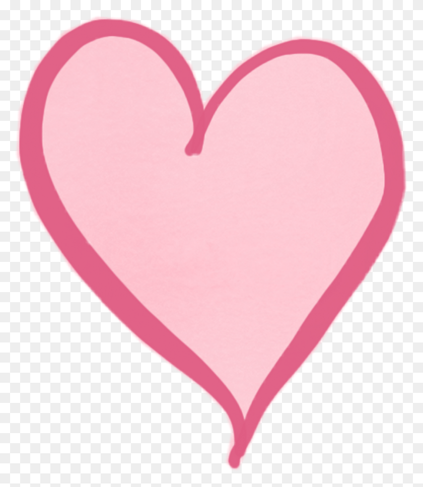 1024x1191 Heart Drawn Handdrawn Freetoedit Heart, Rug HD PNG Download