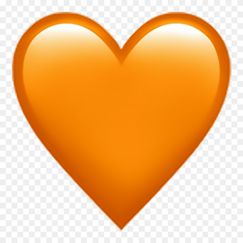 990x989 Heart Emoticon Orange Heart Emoji, Balloon, Ball, Cushion HD PNG Download
