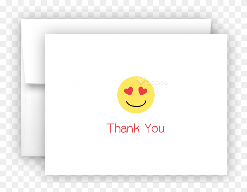828x630 Heart Eye Emoji Thank You Cards Note Card Stationery Smiley, Produce, Food, Text HD PNG Download
