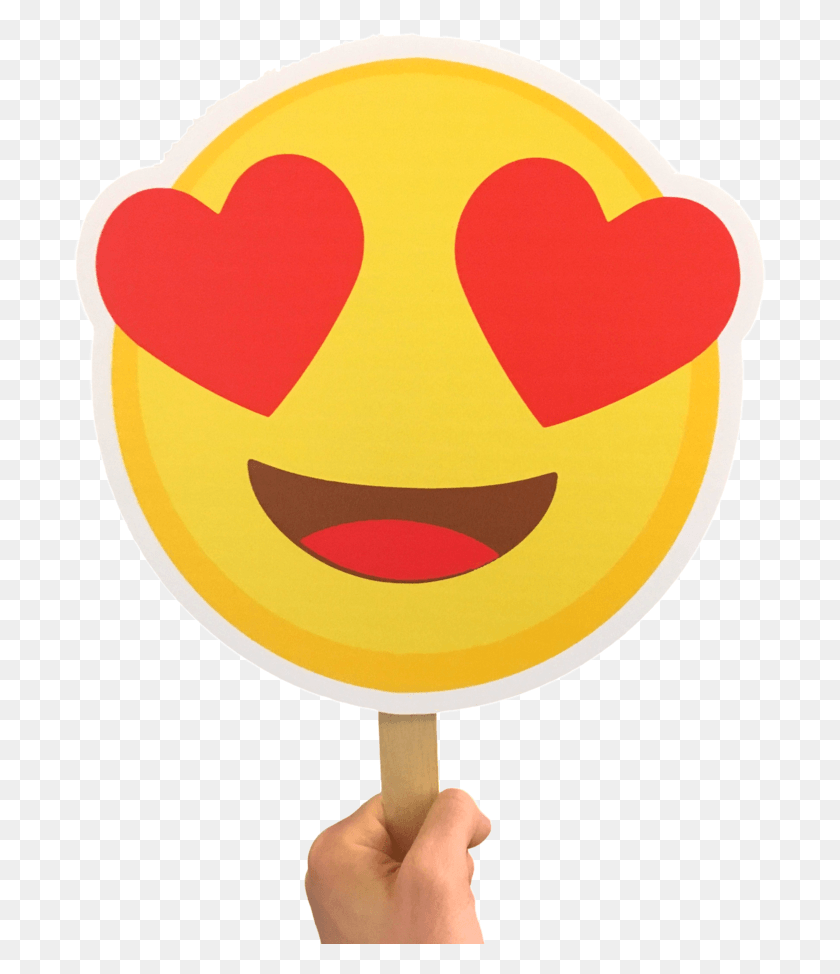 697x914 Heart Eyes Emoji Foam Cutout Smiley, Person, Human, Food HD PNG Download