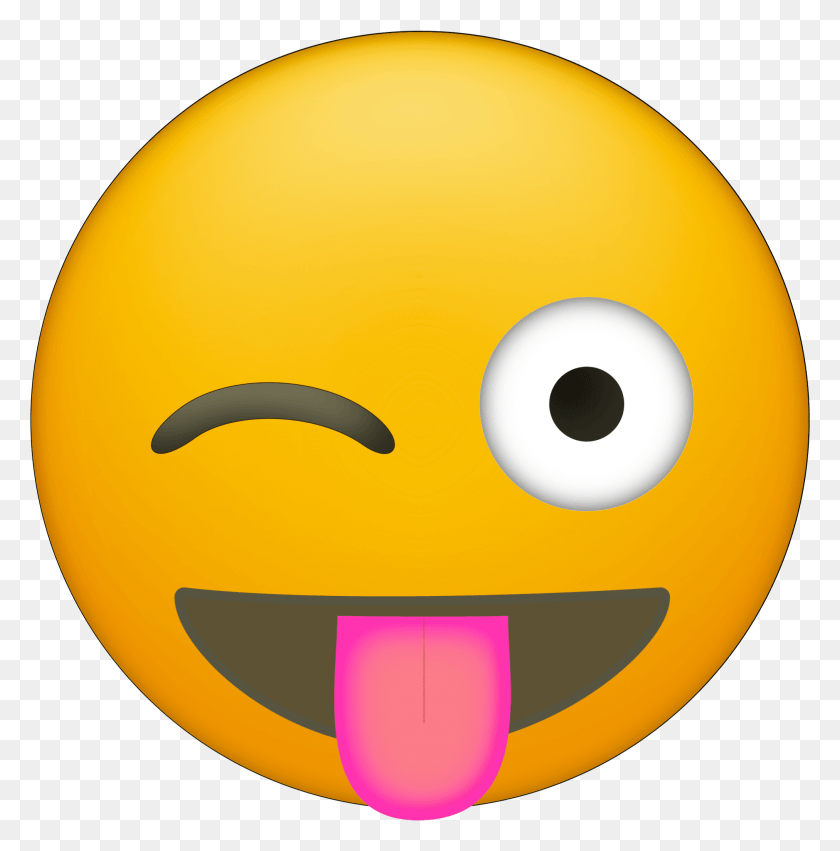 2023x2053 Heart Eyes Stencil Emoji Wink Tongue, Balloon, Ball, Mouth HD PNG Download