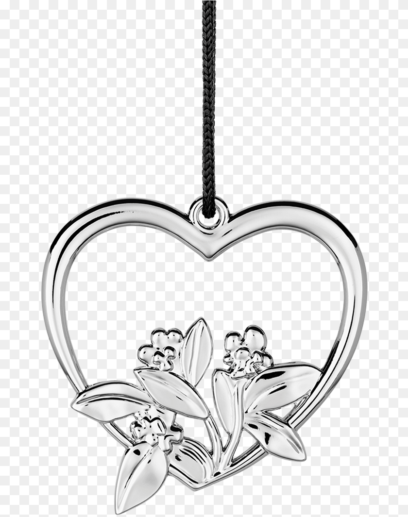 675x1065 Heart Flower H6 5 Silver Plated Karen Blixen Karen Blixen Julepynt, Accessories, Jewelry, Necklace, Pendant PNG