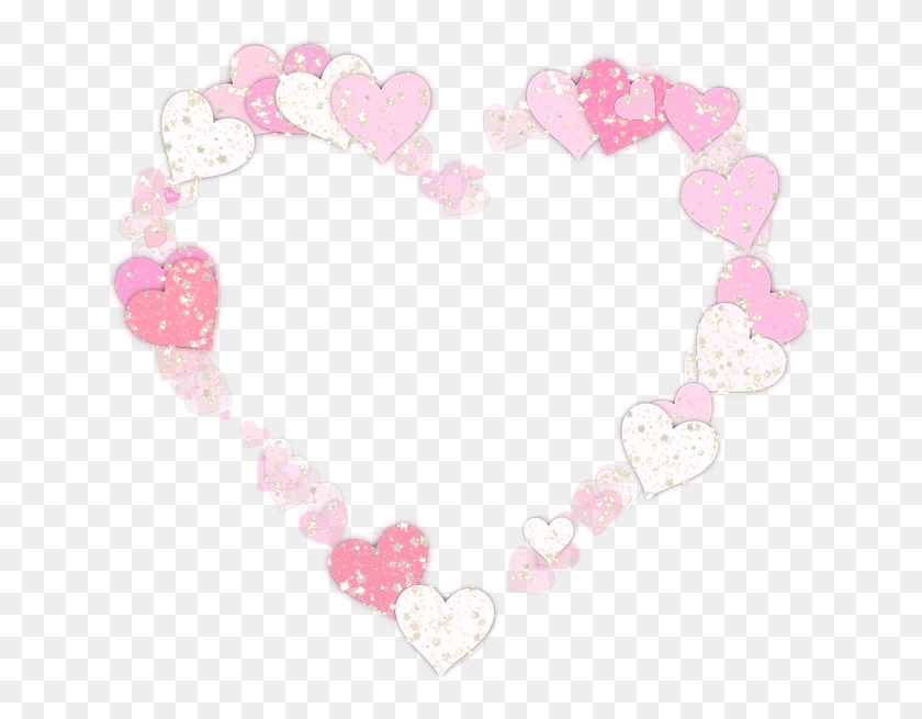 650x595 Heart Frame Glitter Confetti Love Shiny Sparkle Heart Glitter Frame, Bracelet, Jewelry, Accessories HD PNG Download