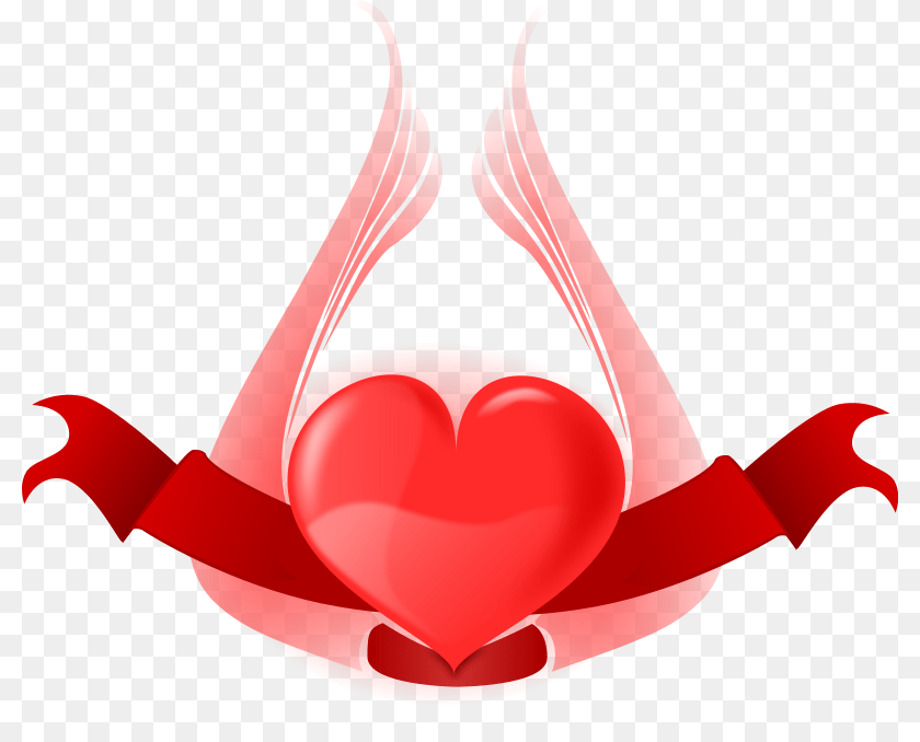 800x678 Heart Free Stock Photo Illustration Of A Red Heart With Wings, Food, Animal, Sea Life Clipart PNG