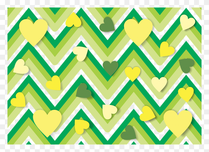 960x679 Heart Green Yellow Background Cream Light Green Illustration, Pattern, Birthday Cake, Cake HD PNG Download