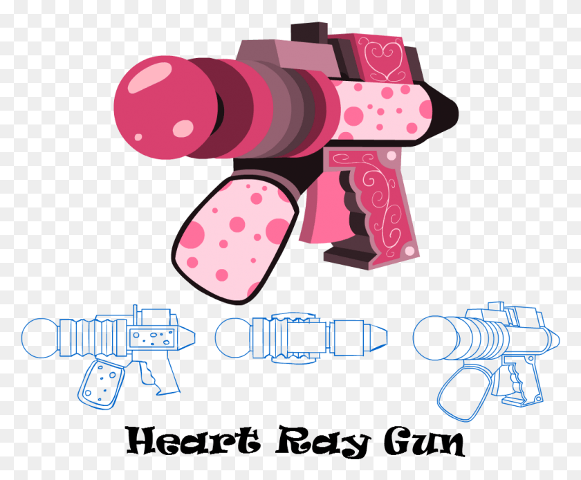 1011x823 Heart Gun Heart Ray Gun, Toy, Water Gun, Weapon HD PNG Download
