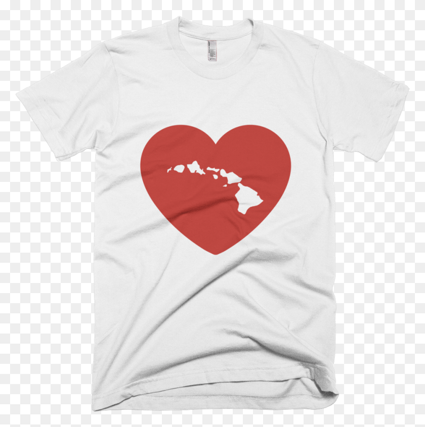 931x938 Heart Hawaii Islands Tee Velvet Revolver T Shirt White, Clothing, Apparel, Sleeve HD PNG Download