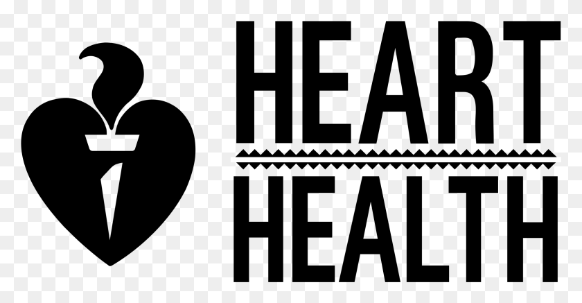 2331x1129 Heart Health Logo Transparent Heart, Text, Symbol, Gray HD PNG Download