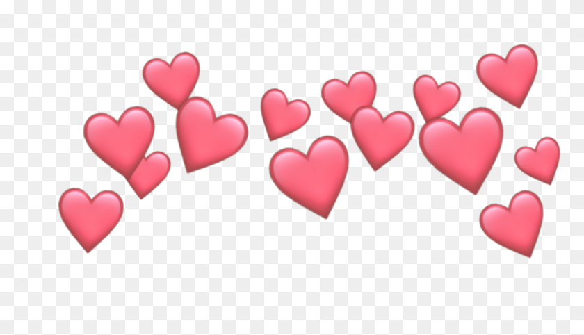 1953x1058 Сердце Сердца Корона Emoji Tumblr Emojis Picsart Корона Симпатичное Сердце Emoji Прозрачный, Резиновый Ластик, Подушка Png Скачать
