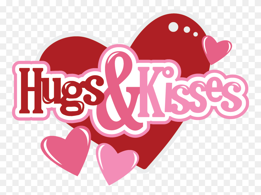 764x569 Heart Hug Cliparts Hugs And Kisses Baby, Label, Text, Symbol HD PNG Download