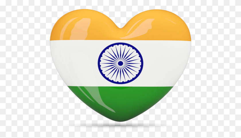 496x422 Heart Icon Illustration Of Flag Of India Flag Of India Heart, Balloon, Ball, Bowl HD PNG Download