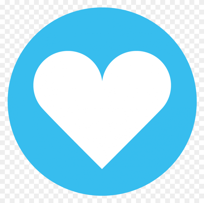 976x975 Heart In A Blue Circle Tele, Pillow, Cushion, Path HD PNG Download