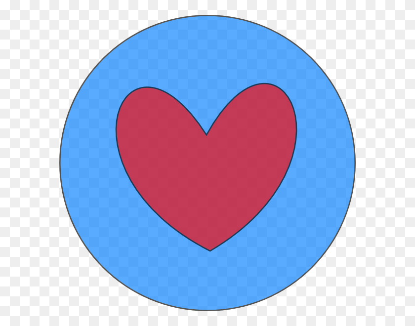 600x600 Heart In Green Clip Art At Clker Heart In A Circle Clipart HD PNG Download