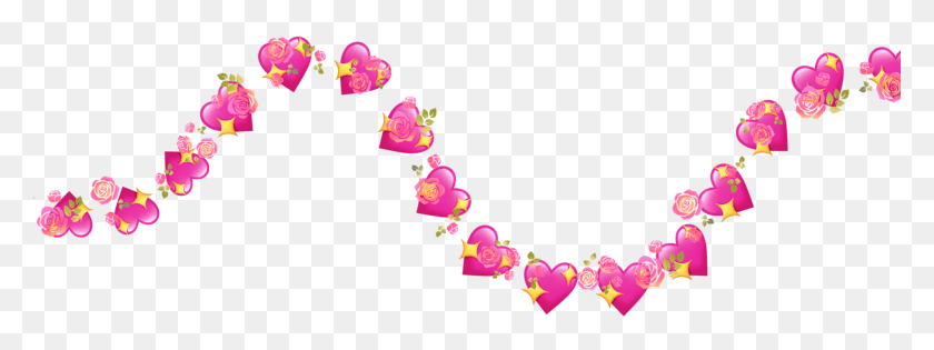 3465x1137 Heart Love Emoji Sparkle Sparkleheart Rose Sticker Harry Potter Shield Banner Garland, Graphics, Floral Design HD PNG Download