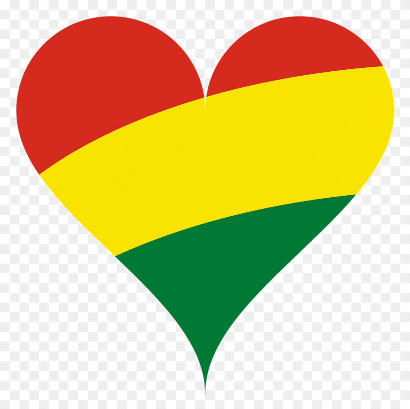967x965 Heart Love Flag Bolivia Image Bolivia En Un Corazon, Heart, Light, Plectrum HD PNG Download