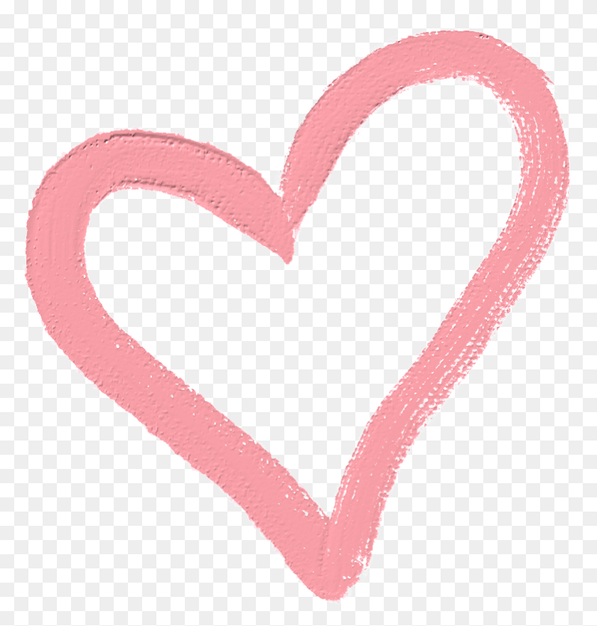 781x823 Heart Love Pink Brushstroke Brush Stroke Texture Transparent Heart Brush Stroke, Rug, Sweets, Food HD PNG Download